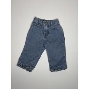 Vintage 90s Y2K Riders Baby Toddler Girl's Flare Blue Jeans Size 12 Months